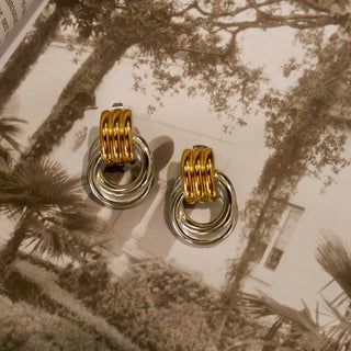 Georgina Earrings - Two Tone
