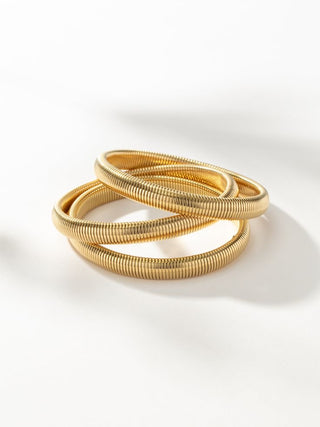 Tan Zia Ribbed Bracelet