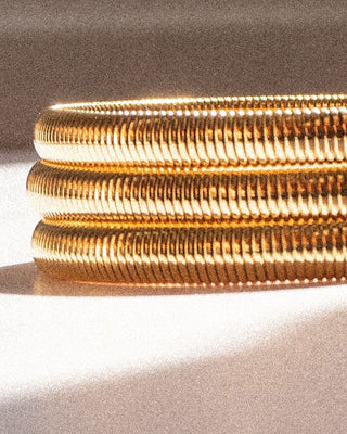 Tan Zia Ribbed Bracelet